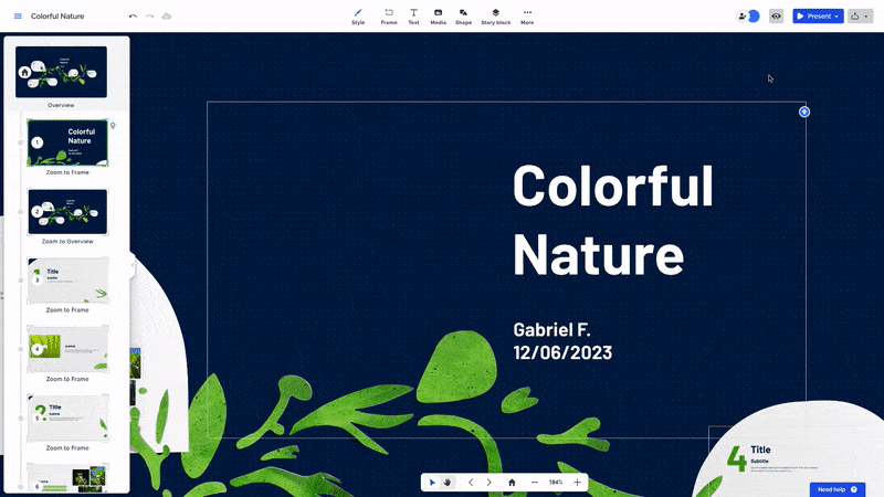 export PDF in Present.gif