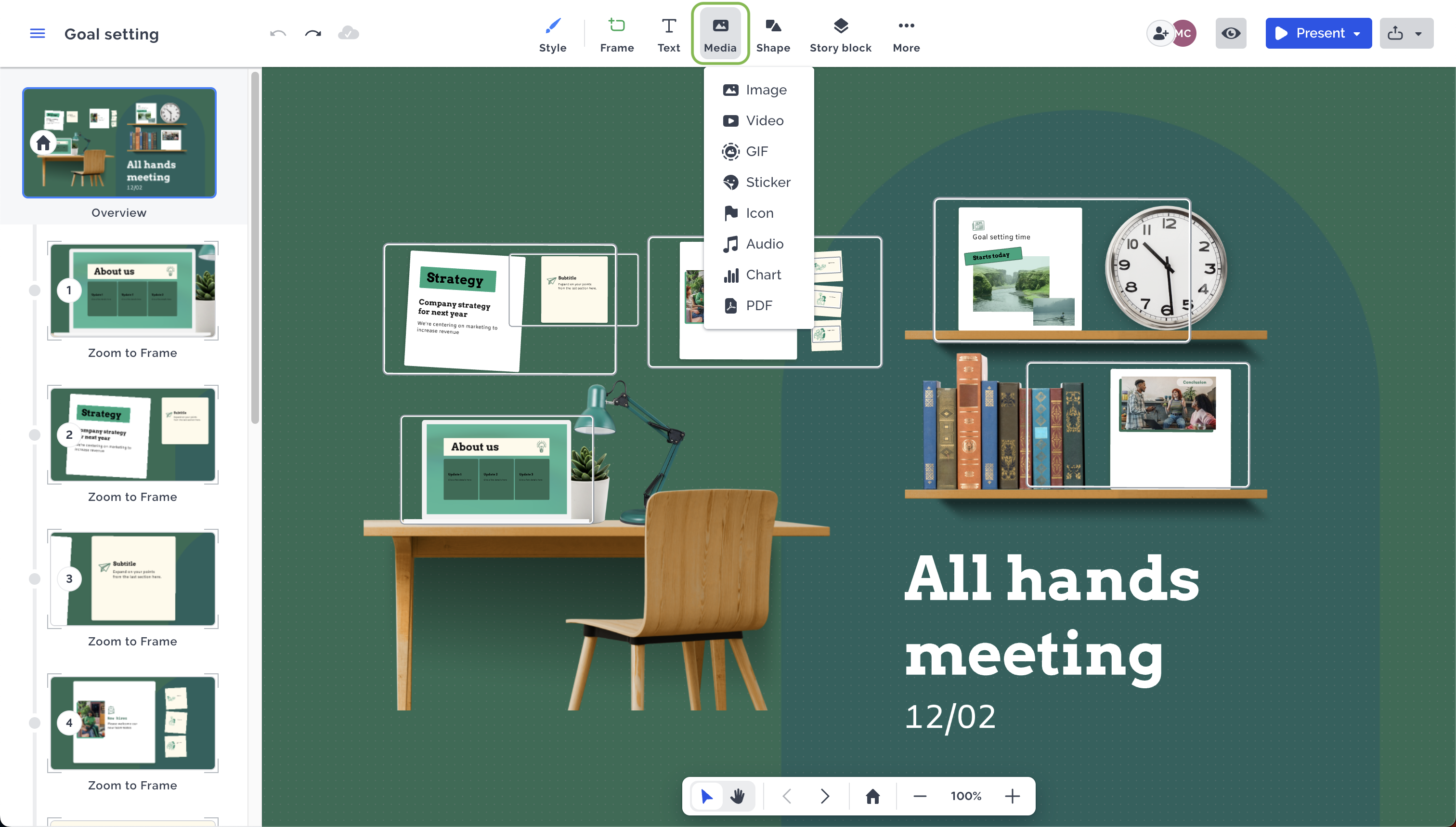 Downloading your Prezi Design projects as GIFs – Prezi Support Center