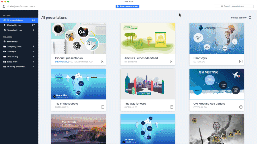 Downloading your Prezi Design projects as GIFs – Prezi Support Center