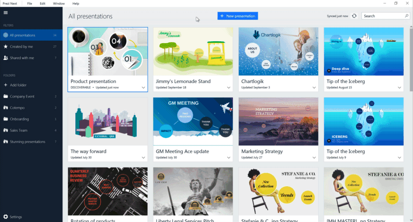 Downloading your Prezi Design projects as GIFs – Prezi Support Center