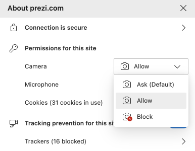 Enabling Your Camera And Microphone And Troubleshooting In Prezi Video